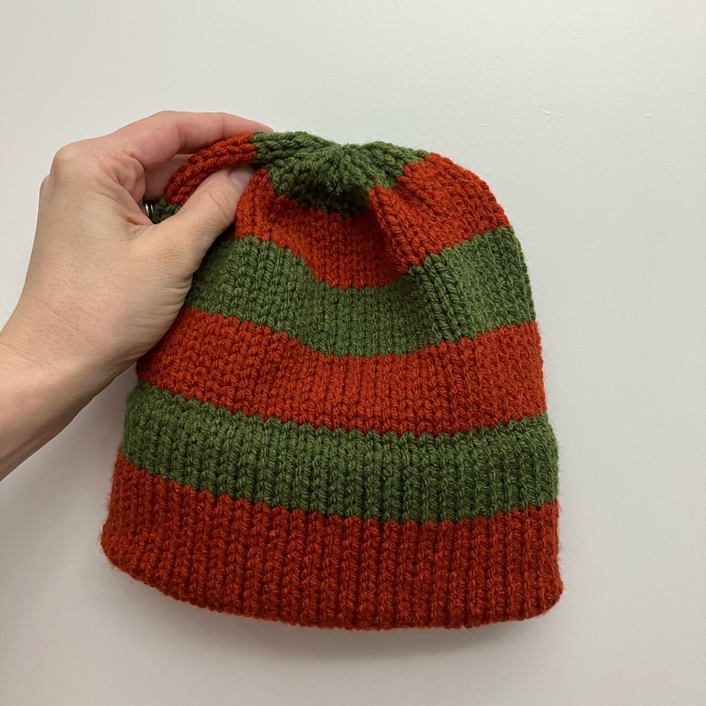 NEW! Hand knit Freddy Krueger inspired beanie adult small/medium
